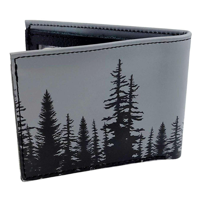 Leather Wallet - Aspen Trees Printmaker (Gray) by Backerton