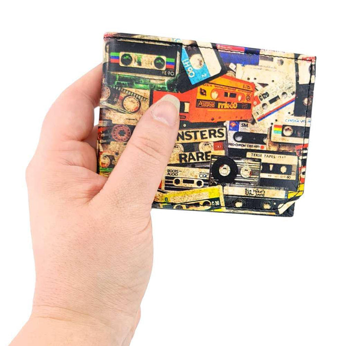 Leather Wallet - Cassette Tapes by Backerton
