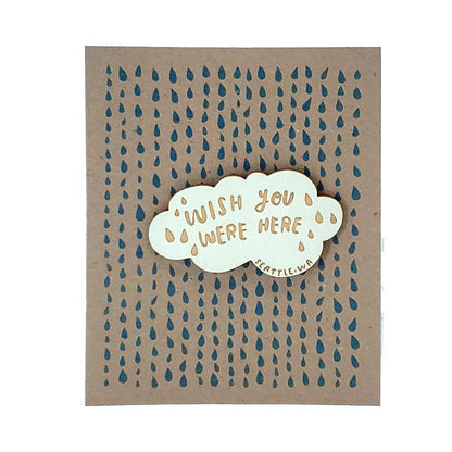 Magnet Card - Cloud - Wish You Were Here (Icy Green) by SnowMade