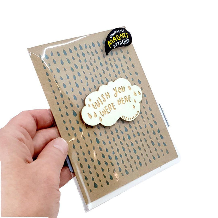Magnet Card - Cloud - Wish You Were Here (Icy Green) by SnowMade