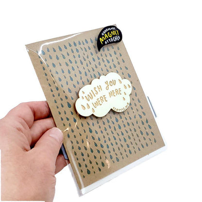 Magnet Card - Cloud - Wish You Were Here (Icy Green) by SnowMade