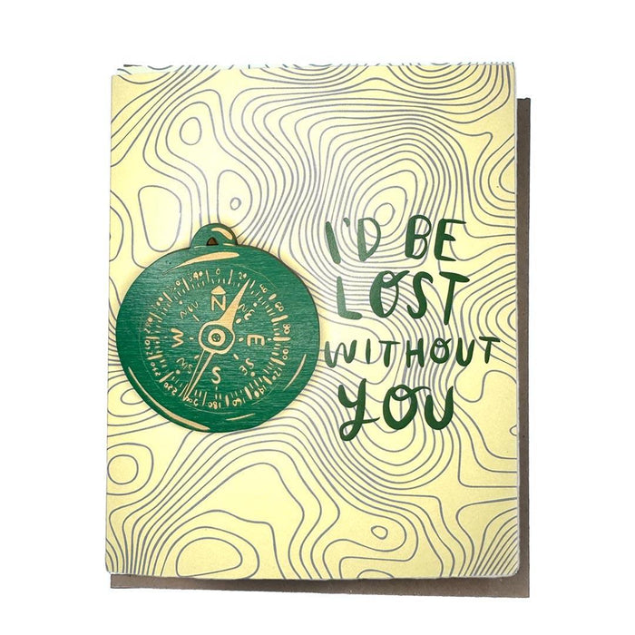 Magnet Card - Compass - Lost Without You (Holly Green) by SnowMade