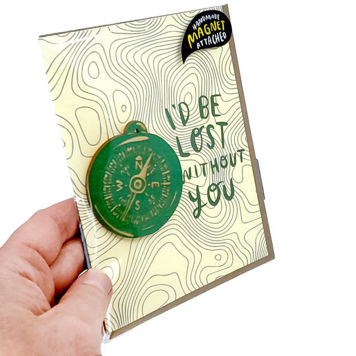 Magnet Card - Compass - Lost Without You (Holly Green) by SnowMade
