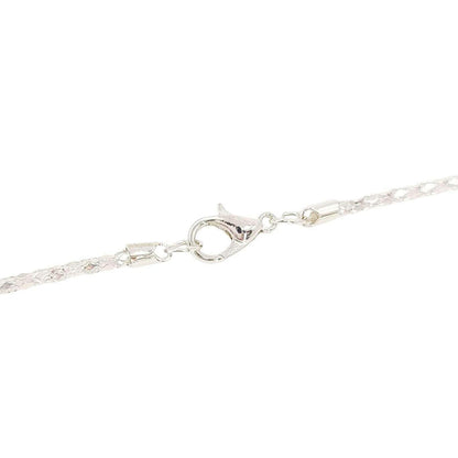Necklace - Double Small Heart Pendant (White Crackle, Silver Plate) by Tiny Aloha