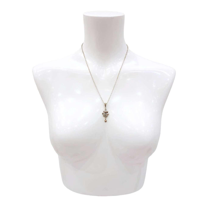 Necklace - Rose Heart Pendant (Silver Plate) by Tiny Aloha