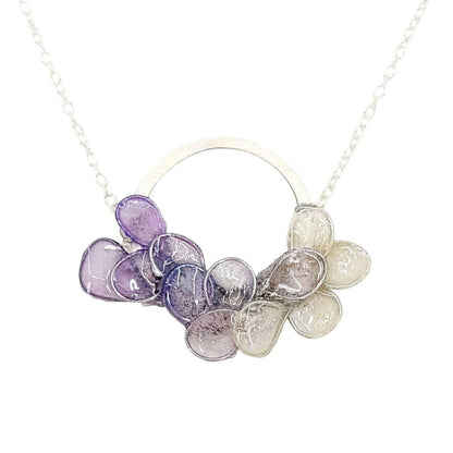 Necklace - Small Silver Laurel (Lavender) by Verso
