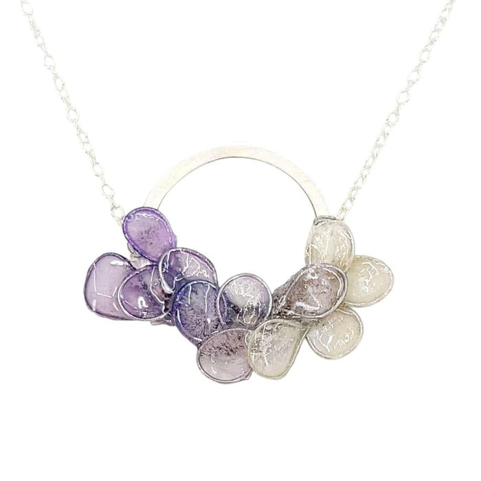 Necklace - Small Silver Laurel (Lavender) by Verso