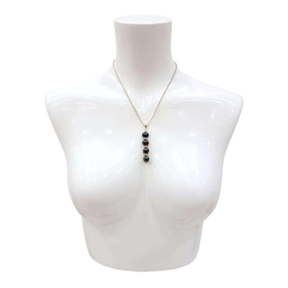 Necklace - Stacked Pearl Pendant (Blueberry) by Tiny Aloha