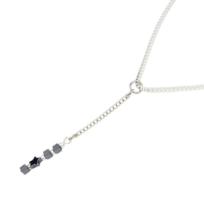 Necklace - Tiny Star Long Pendant (Hematite) by Tiny Aloha