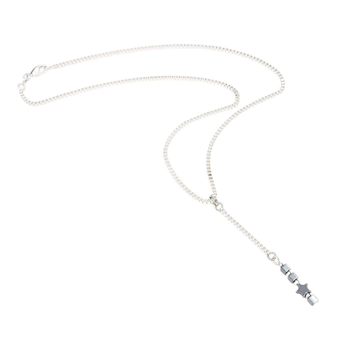 Necklace - Tiny Star Long Pendant (Hematite) by Tiny Aloha