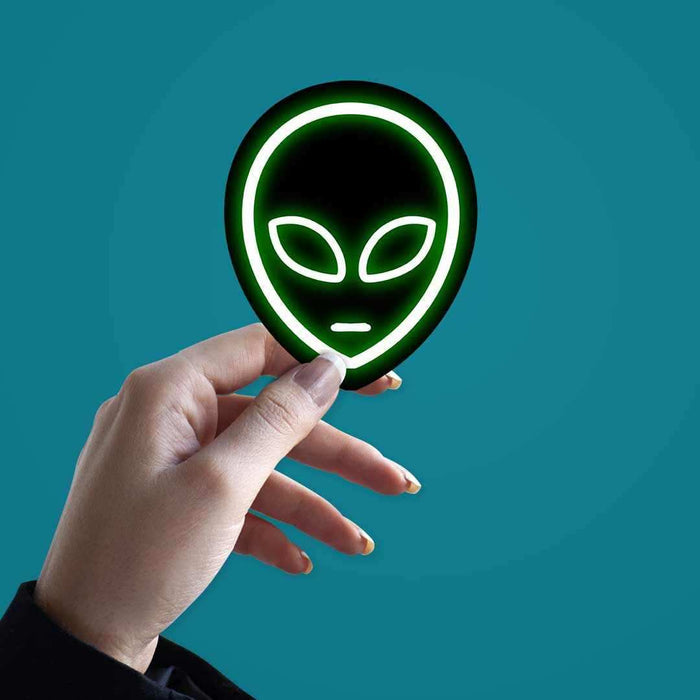 Neon Alien Sticker - Stickers | STICK IT UP