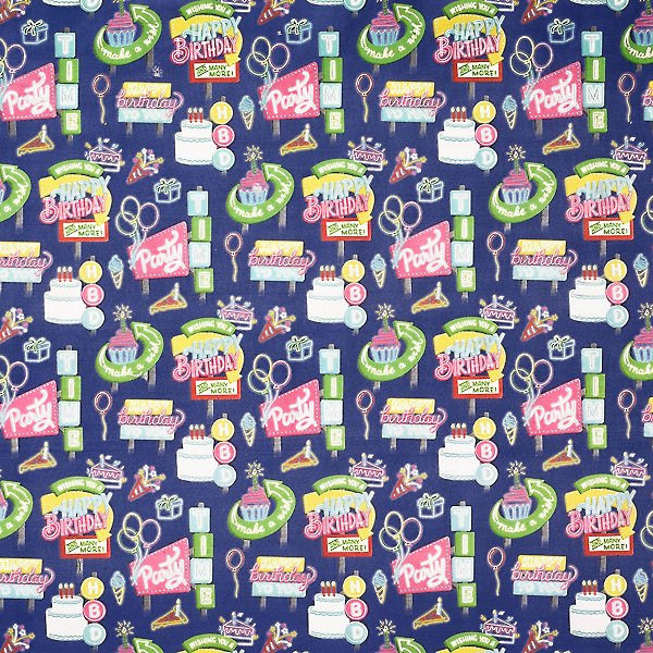 Neon Birthday Stone Wrapping Paper
