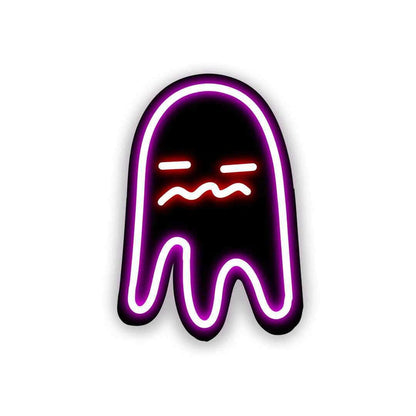 Neon Bored ghost Sticker - Stickers | STICK IT UP