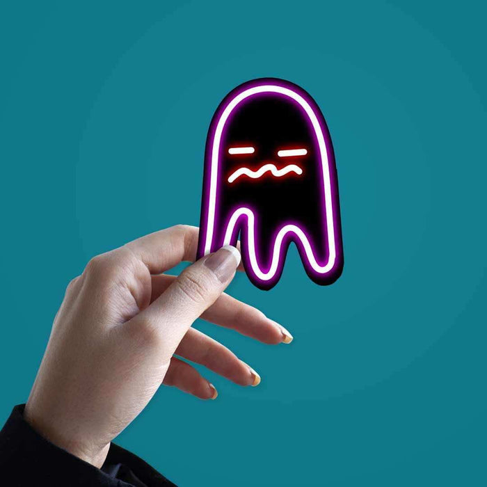 Neon Bored ghost Sticker - Stickers | STICK IT UP