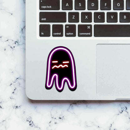 Neon Bored ghost Sticker - Stickers | STICK IT UP