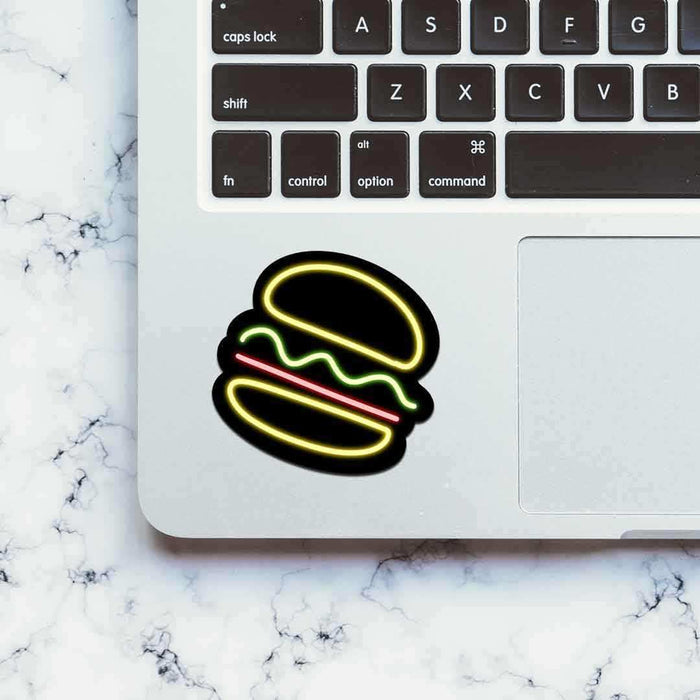 Neon Burger Sticker - Stickers | STICK IT UP