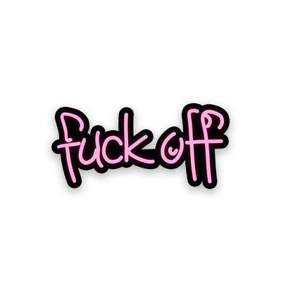 Neon F*ck off Sticker - Stickers | STICK IT UP
