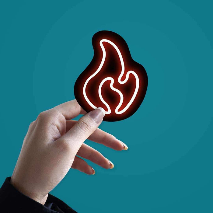 Neon Fire Sticker - Stickers | STICK IT UP