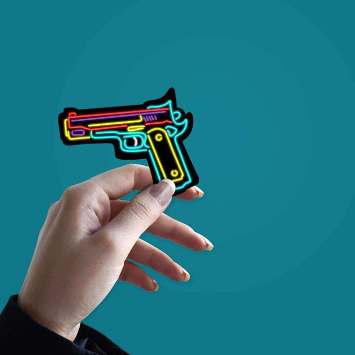 Neon Gun Sticker - Stickers | STICK IT UP