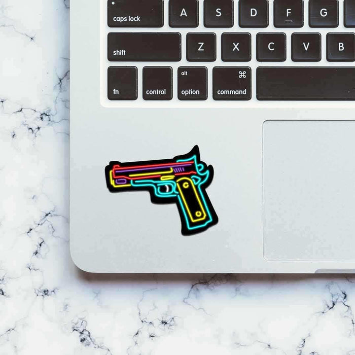 Neon Gun Sticker - Stickers | STICK IT UP