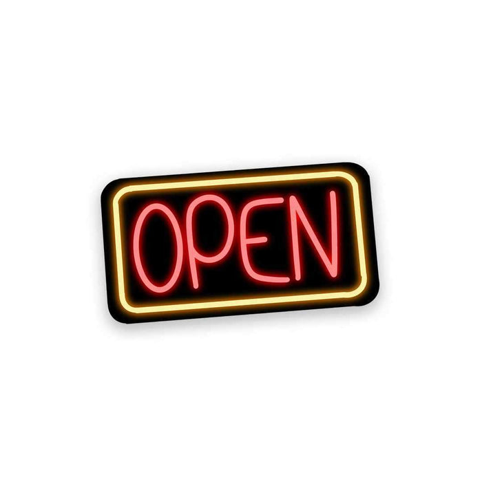 Neon Open Sticker - Stickers | STICK IT UP