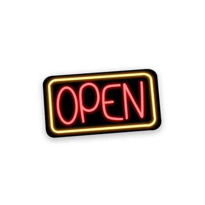 Neon Open Sticker - Stickers | STICK IT UP
