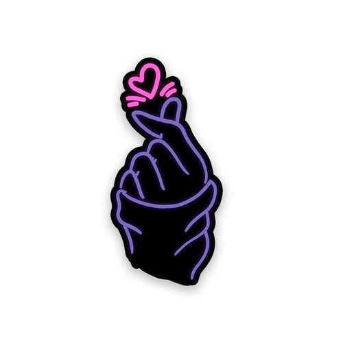 Neon Oppa Saranghae Sticker - Stickers | STICK IT UP