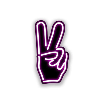 Neon Peace Sticker - Stickers | STICK IT UP