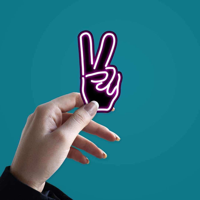 Neon Peace Sticker - Stickers | STICK IT UP