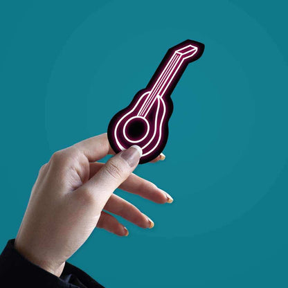 Neon Pink guitar Sticker - Stickers | STICK IT UP