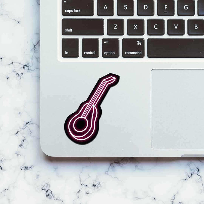 Neon Pink guitar Sticker - Stickers | STICK IT UP