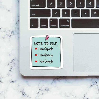 Note To Self Sticker - Stickers | STICK IT UP