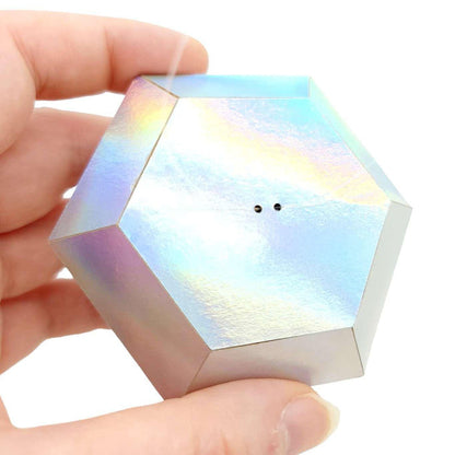 Ornament - Medium Rainbow Gem in Diamond Simple by Paper and Blade