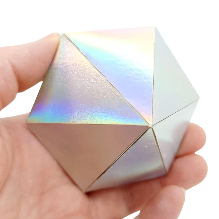 Ornament - Medium Rainbow Gem in Diamond Simple by Paper and Blade