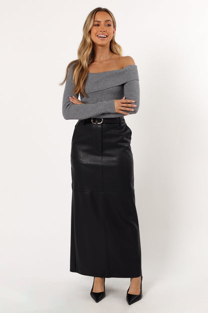 Aleena Knit Top - Grey