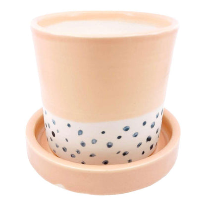 Planter - Pink with Blue Confetti by Katie M. Mudd