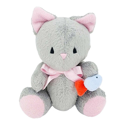 Plush - Gray Cat with Fish by Frank and Bubby