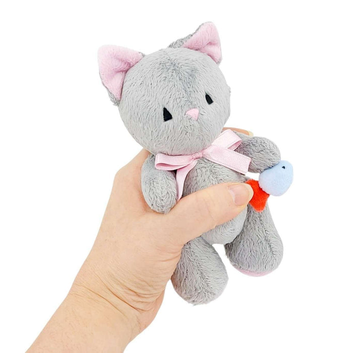 Plush - Gray Cat with Fish by Frank and Bubby