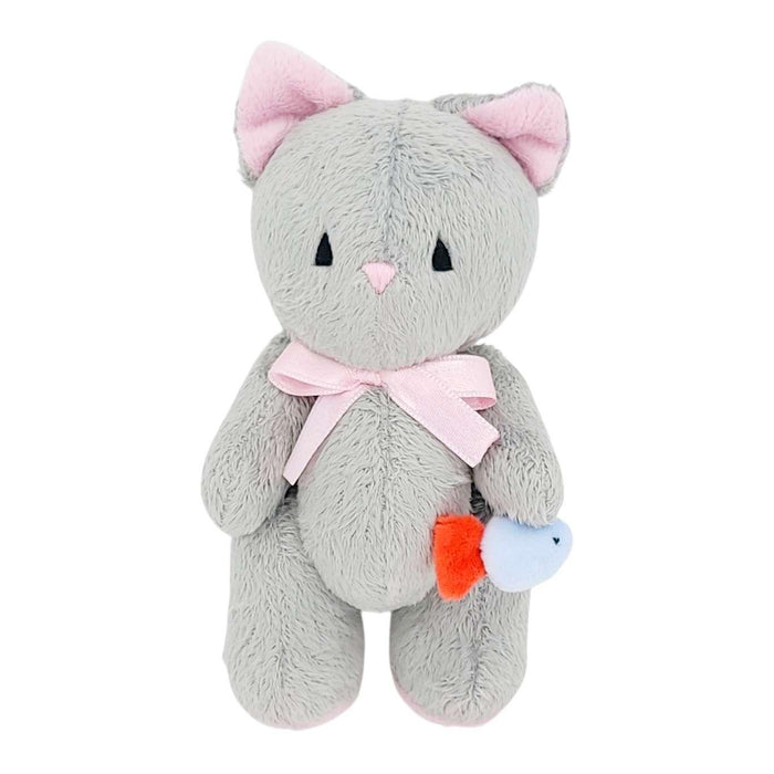 Plush - Gray Cat with Fish by Frank and Bubby