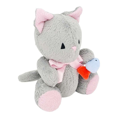 Plush - Gray Cat with Fish by Frank and Bubby