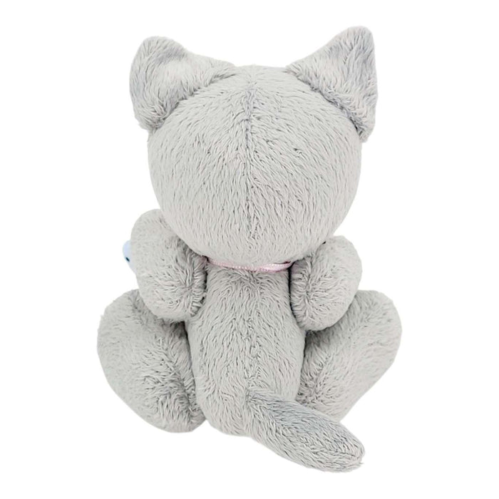Plush - Gray Cat with Fish by Frank and Bubby