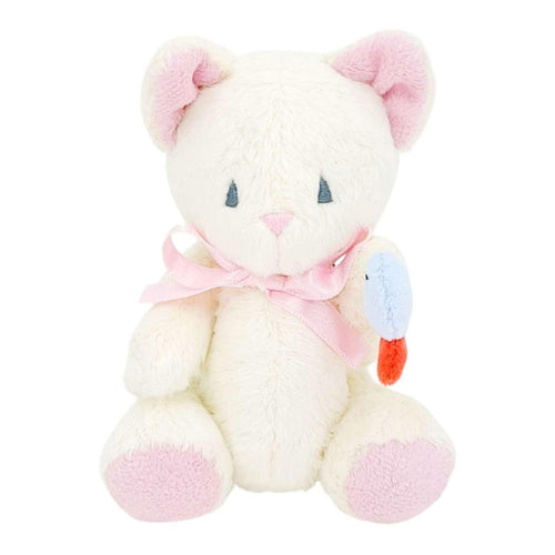 Plush - White Cat with Fish by Frank and Bubby
