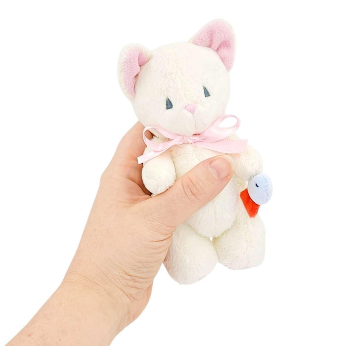 Plush - White Cat with Fish by Frank and Bubby