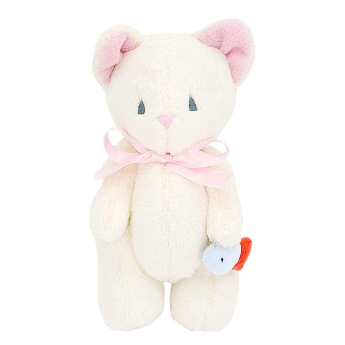 Plush - White Cat with Fish by Frank and Bubby