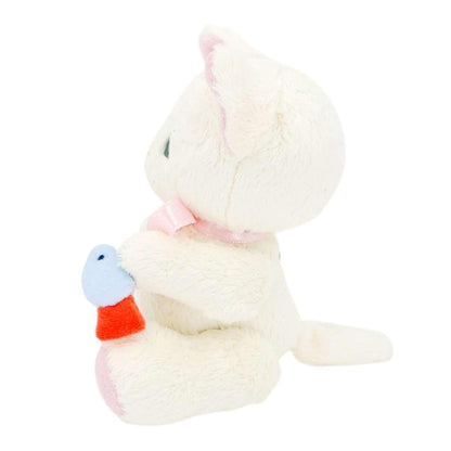 Plush - White Cat with Fish by Frank and Bubby