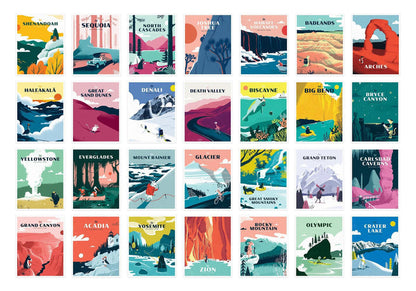 Postcards - National Park Series Second Edition (Set of 28) by Factory 43