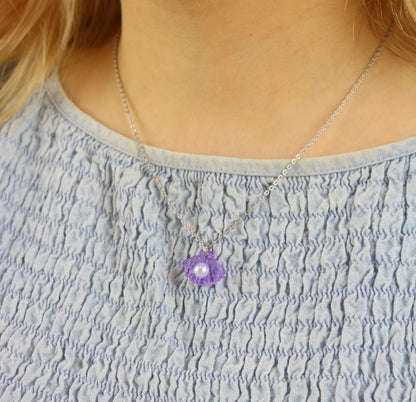 What The Shelly Necklace - Purple