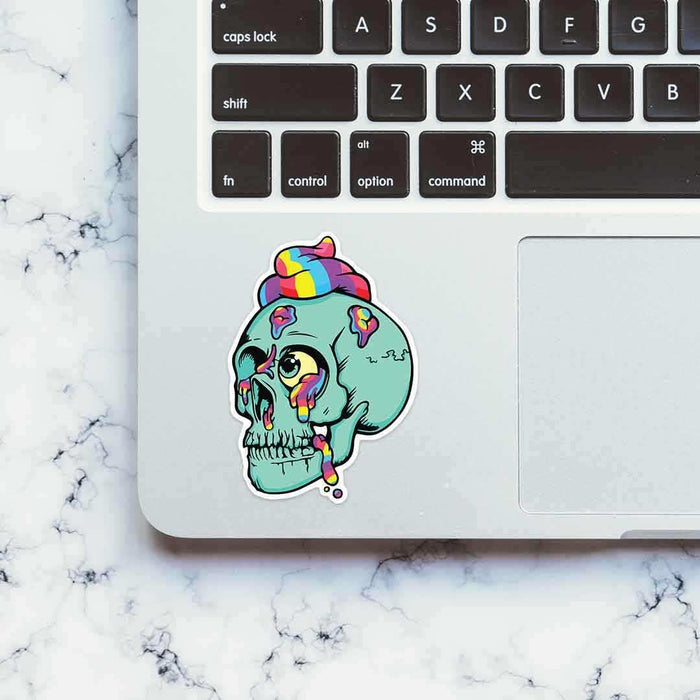 Rainbow Skull Sticker - Stickers | STICK IT UP