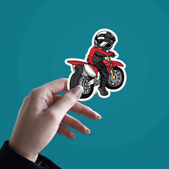 Red Bike Chibi Sticker - Stickers | STICK IT UP