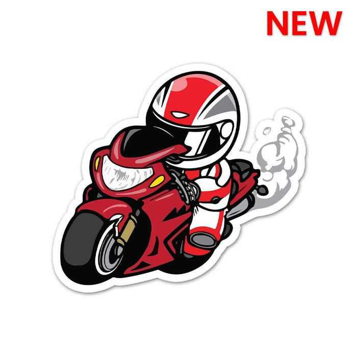 Red Bike Racer Sticker - Stickers | STICK IT UP